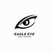 Eagle eye logo design forming eyes that are staring sharply vision ...