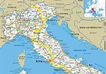 Map of Italy with Cities Towns Detailed Major Regions Tourist Northern