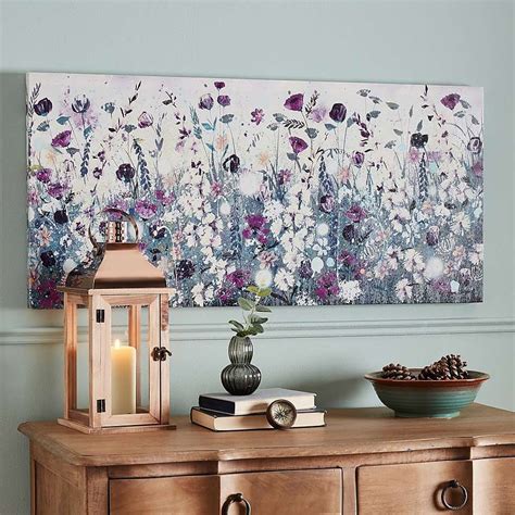 Purple Floral Canvas Purple Wall Decor Floral Wall Art Canvases