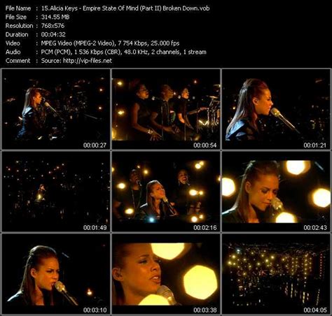 Alicia Keys Empire State Of Mind Part Ii Broken Down Download Music Video Clip From Vob