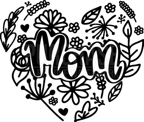 Mom Floral Heart Svg Mom Shirt Svg Mothers Day T Mom Life Svg