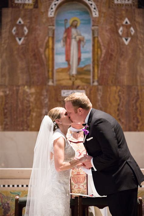 First Kiss At Traditional Church Ceremony In Scranton Pennsylvania
