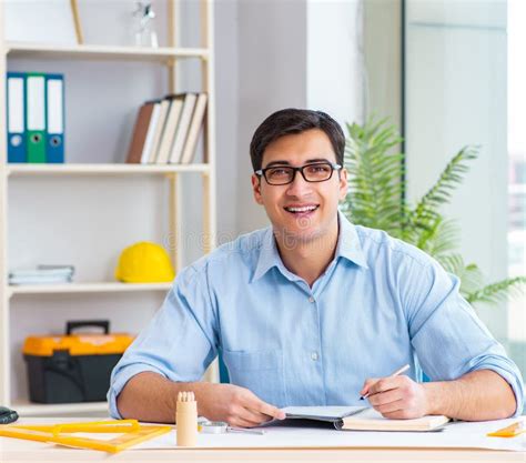 Construction Engineer Working On New Project Stock Photo Image Of