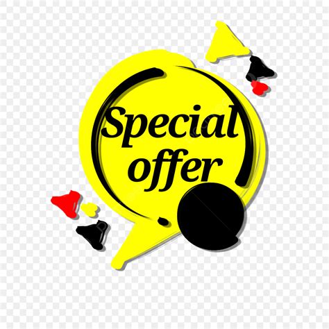 Special Offer Logo Template Yellow Color Balloon Style Word Special
