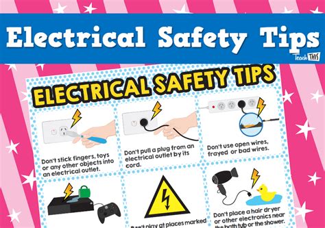 Poster Electrical Safety Tips Teacher Resources And Classroom