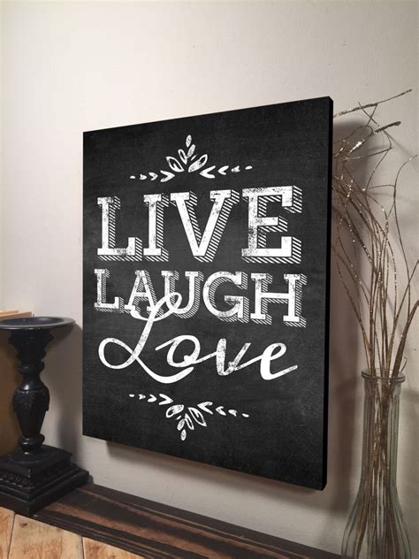 Live Laugh Love Wall Art Inspirational Quote Home Decor Canvas Art