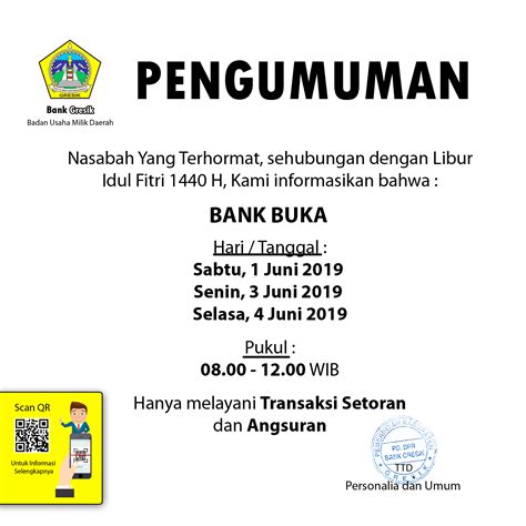 Maybe you would like to learn more about one of these? Kapan Bank Libur Lebaran 2019 / Dalam rangka libur lebaran ...