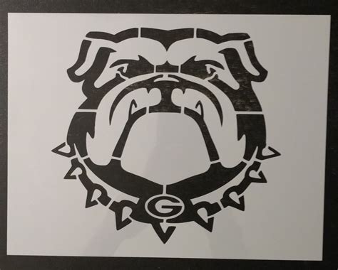 Bulldog Bull Dog Georgia Bulldogs 11 X 85 Custom Stencil Fast Free