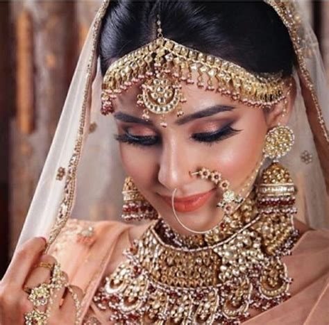 Pinterest • Krutichevli Indian Bridal Makeup Bridal Jewellery Indian Indian Wedding Bride