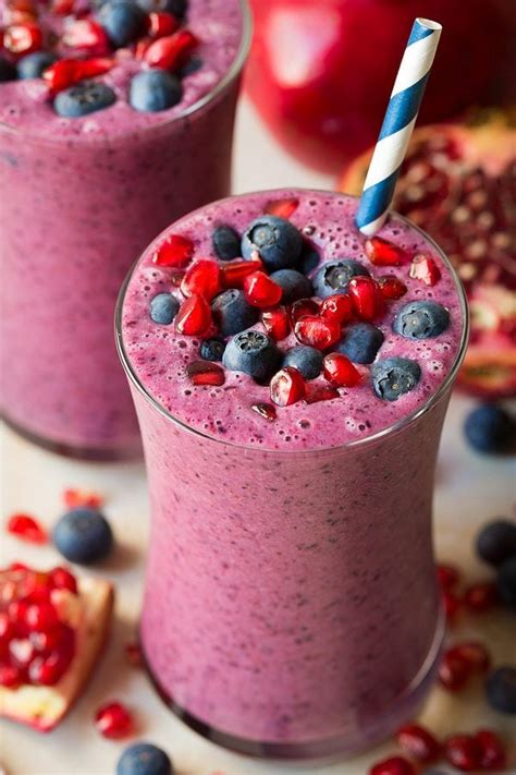 Wild Blueberry Pomegranate Smoothie Cooking Classy Smoothie King
