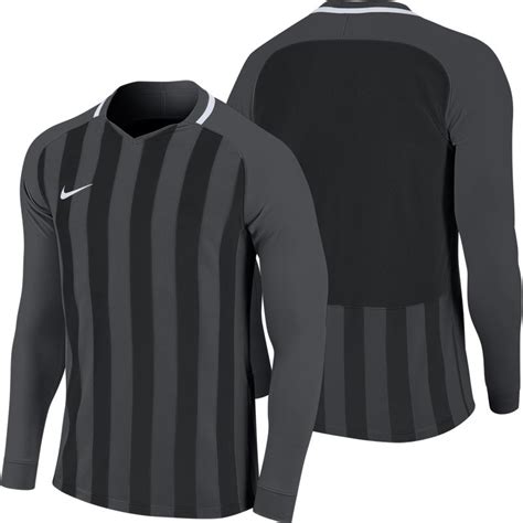 Nike Striped Division Iii Long Sleeve Senior Football Shirt Anthracite