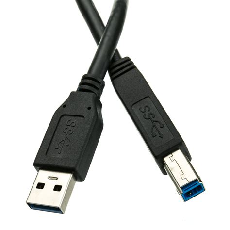 Usb Printer Cable V30 Black Type A To B Male 3ft