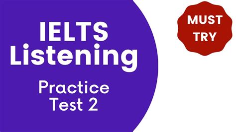 ielts listening practice test 2 full test with audio and answers youtube