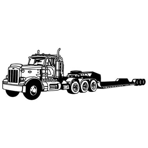 For the simplest transportation, vans are used; Amazing Long Tail Semi Truck Coloring Page - Download ...