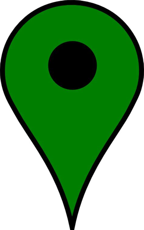 Map Pin Green Clip Art At Vector Clip Art