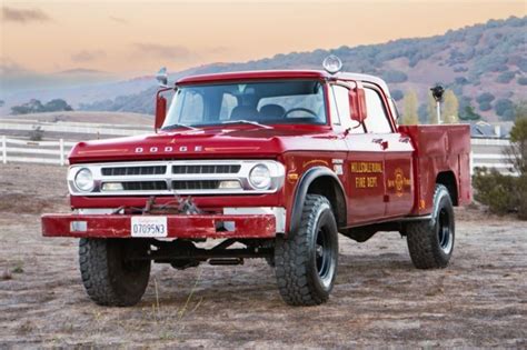1970 Dodge W200 Power Wagon Fire Support Truck 4 Speed For Sale On Bat