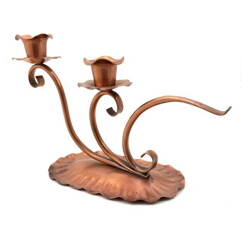 Vintage Gregorian Copper Double Candle Holder Candle Holders Candles