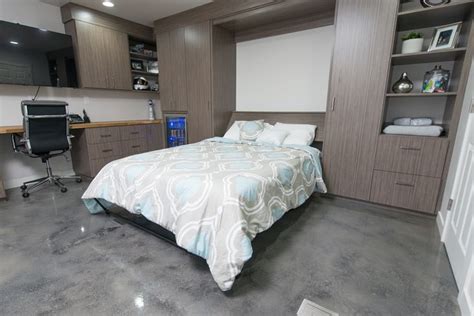 Garage Man Cave Awesome Design With Wall Bed In 2020 Classy