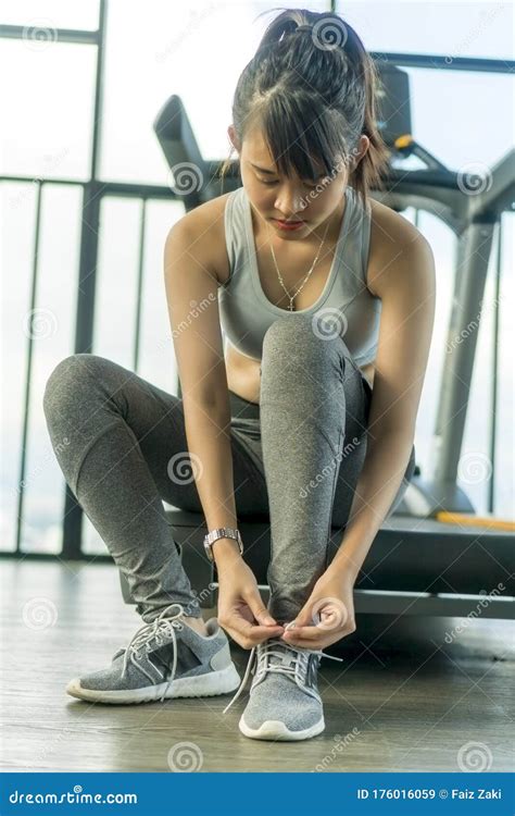 cute asian girl at the gym stock image image of body 176016059