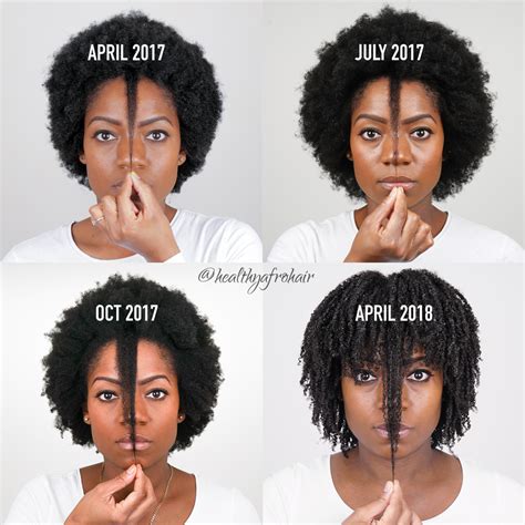 The natural hair cheat sheet! 1 Year Natural Hair Growth Comparison - Black Hair Information