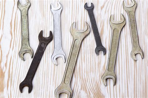 Set Of Wrenches In Several Different Sizes Stock Image Image Of