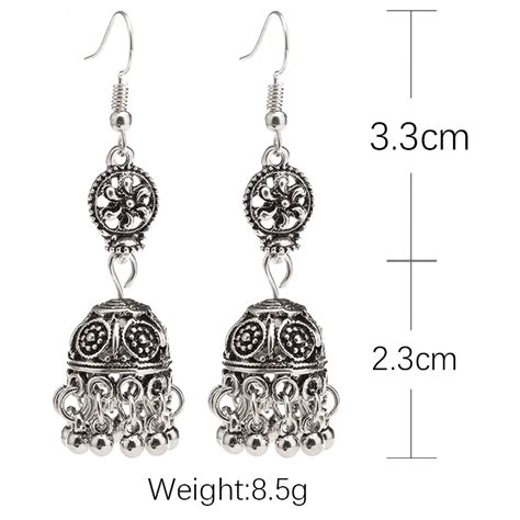 silver bollywood jhumka earrings