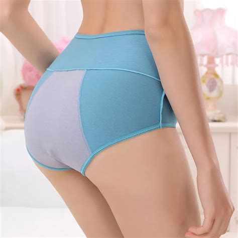 high waist menstrual period panties breathable women lady widening leakproof bamboo fiber