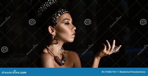 woman queen cleopatra art photo creative makeup black hair stock image image of egypt