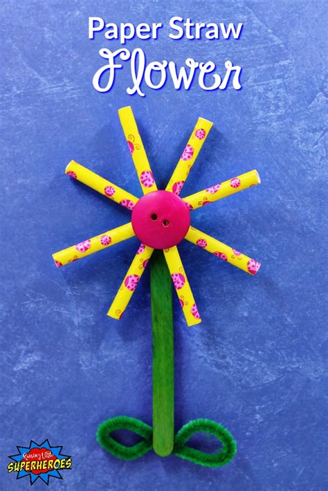How To Make A Paper Straw Flower Craft