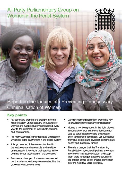 The Howard League Report On The Inquiry Into Preventing Unnecessary Criminalisation Of Women