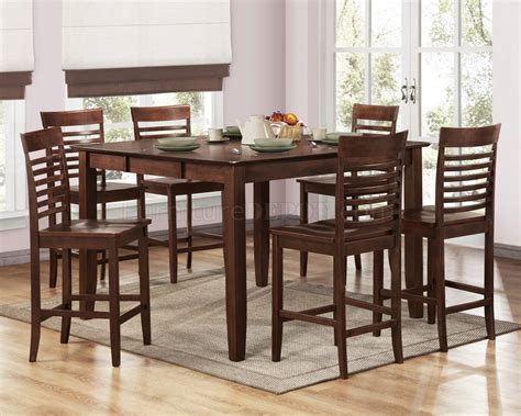 Brown Espresso Modern Counter Height Dining Table Woptions