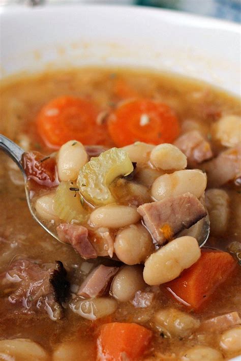 Ham And Bean Soup By Renees Kitchen Adventures Classic Ham And Bean