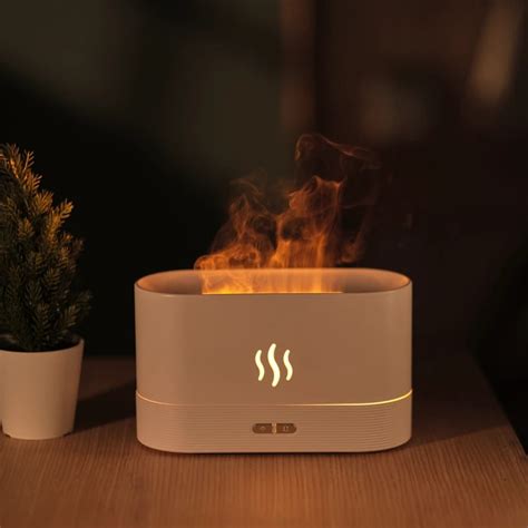 flame aromatherapy diffuser air humidifier fogger led essential oil diffuser fragrance diffusers