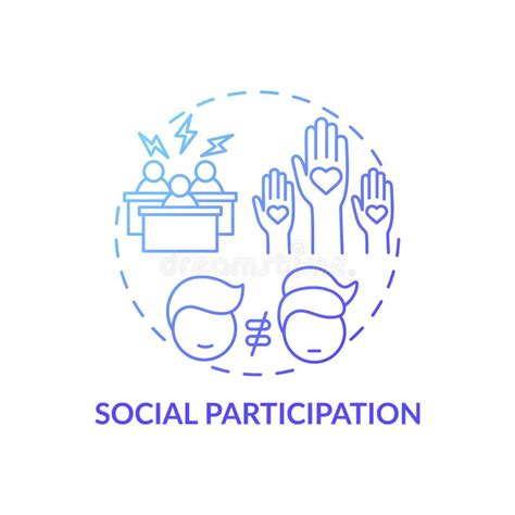 Social Participation Abstract Concept Vector Illustration Stock Vector