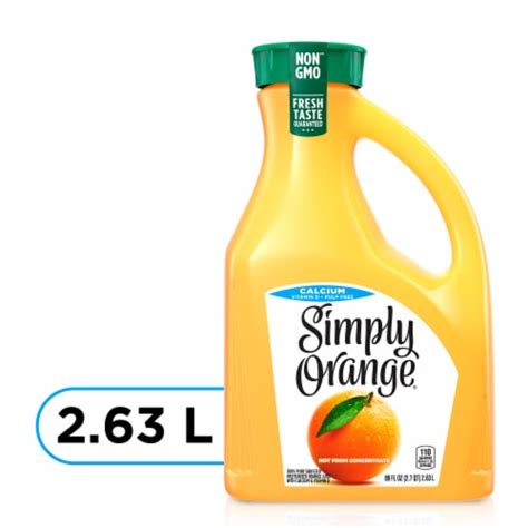 Simply All Natural Orange Juice With Calcium 263 Liter Fred Meyer