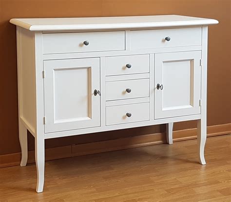 Small Sideboard With Drawers And Doors White Classico Made In Italy