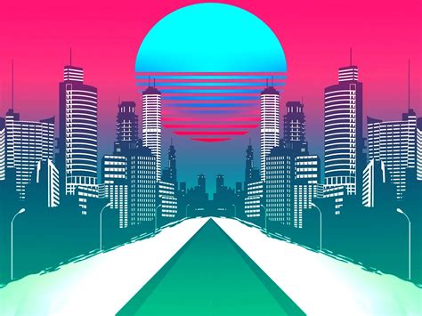 City Retrowave Synthwave Art Wallpapers Wallpaper Cave