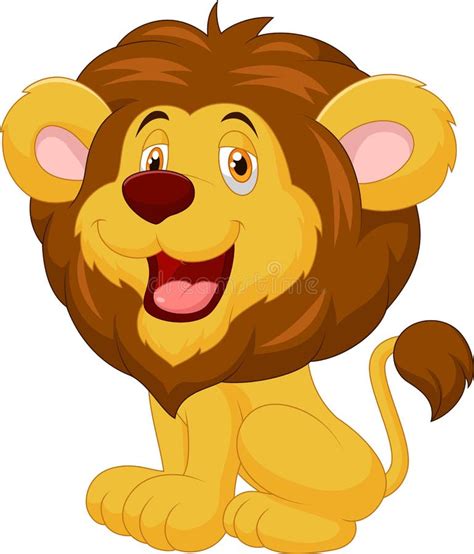 Cute Lion Cartoon Stock Vector Illustration Of Funny 45725631