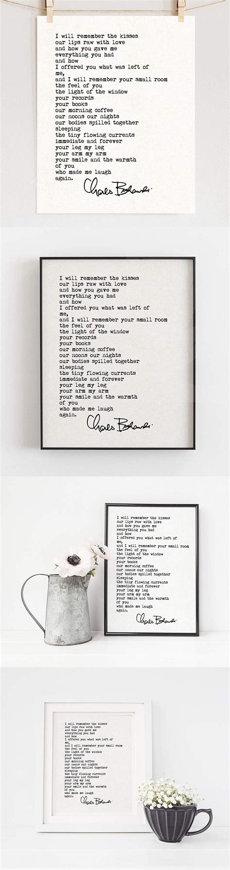 Charles Bukowski Fine Art Love Quote Print On Cotton Paper Various