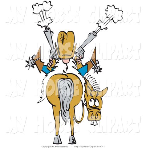 Clip Art Of A Nervous Buck Toothed Horse Looking Back Over