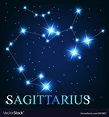 Sagittarius sign beautiful Royalty Free Vector Image