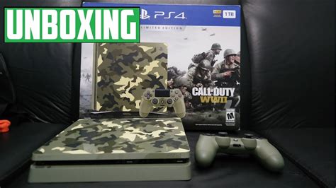 Unboxing Ps4 Slim Edição Limitada Call Of Duty Wwii Esse é Camuflado