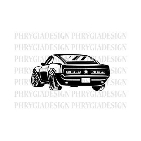 Muscle Car Svg Muscle Car Clipart Muscle Car Png Retro Inspire