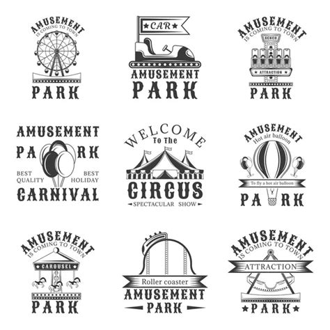 Set Of Amusement Park Logos Stock Vector Image By ©skaryna 144211917