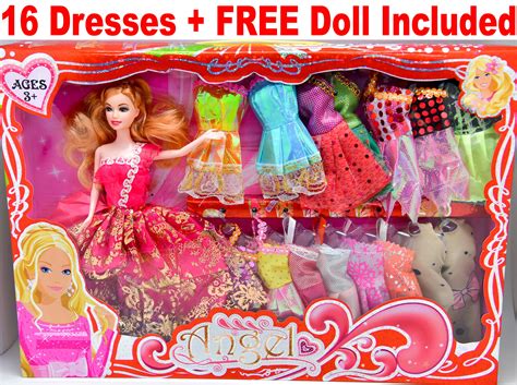 16 Dresses For Barbie Dolls Clothes Accessories Barbies Toys Dream Sets