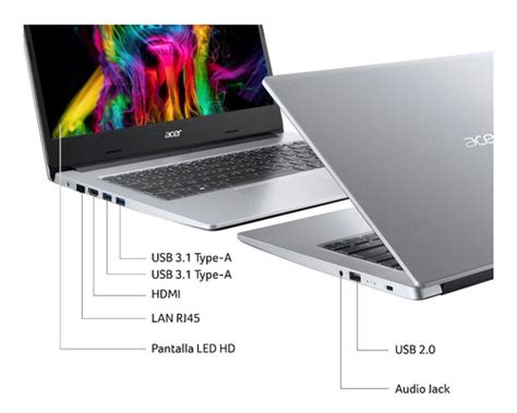 Notebook Acer Aspire 1 A114 33 Silver 14 Intel Celeron N4500 8gb De