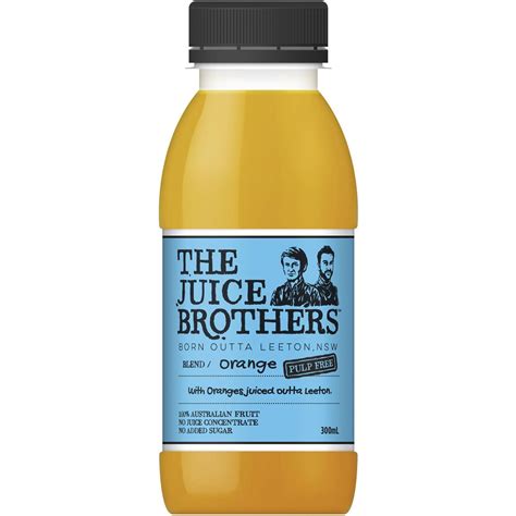 The Juice Brothers Orange Pulp Free 300ml Woolworths