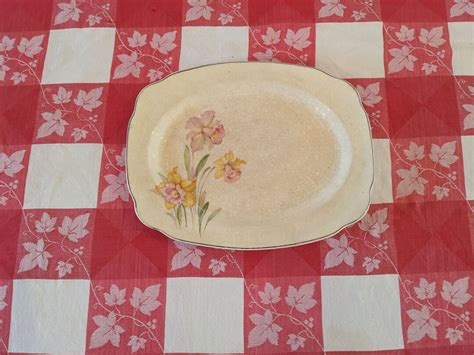 Vintage Paden City Pottery Co Regina Floral Platter With Etsy
