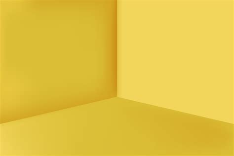 Empty Room Yellow Vector Yellow Empty Studio Space Background Room
