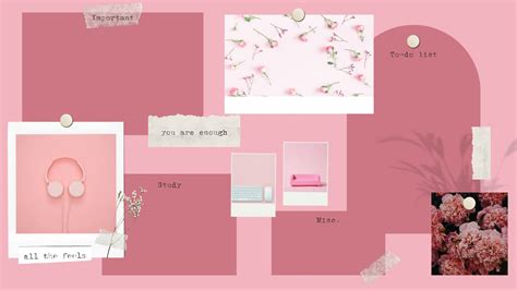 Pink Desktop Wallpaper Organizer Vintage Journal Book Design Etsy México